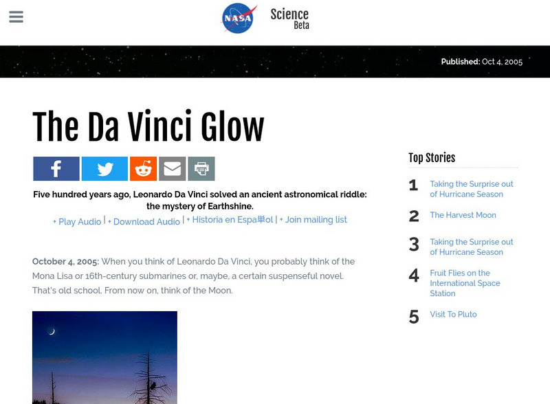 Nasa: The Da Vinci Glow Article Nasa: The Da Vinci Glow Article