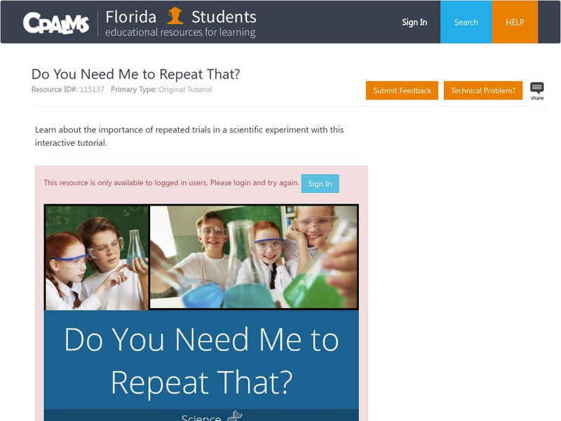 Florida State University Cpalms: Florida Students: Do You Need Me to Repeat That? Unit Plan Florida State University Cpalms: Florida Students: Do You Need Me to Repeat That? Unit Plan