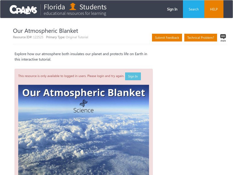 Florida State University Cpalms: Florida Students: Atmospheric Blanket Unit Plan Florida State University Cpalms: Florida Students: Atmospheric Blanket Unit Plan