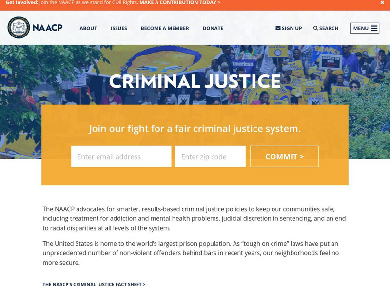 Naacp: Naacp Criminal Justice Program Issues Handout Naacp: Naacp Criminal Justice Program Issues Handout