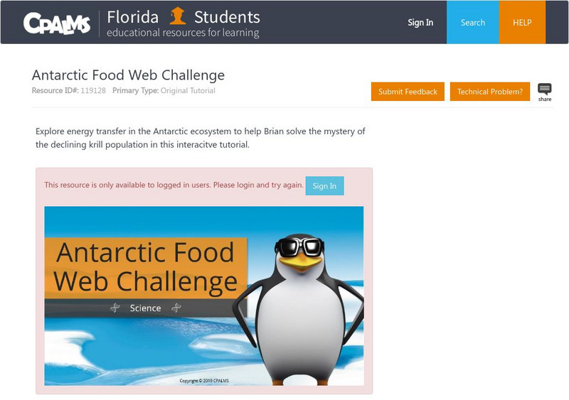 Florida State University Cpalms: Florida Students: Antarctic Food Web Challenge Unit Plan Florida State University Cpalms: Florida Students: Antarctic Food Web Challenge Unit Plan