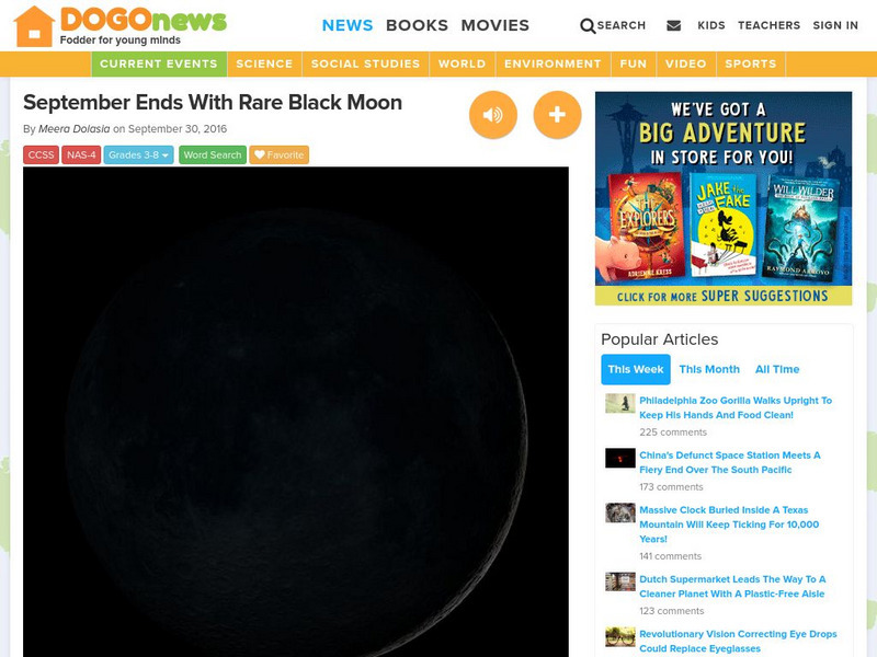 Dogo News: September Ends With Rare Black Moon Article