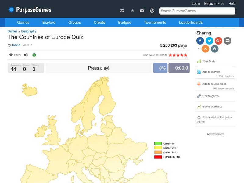 Purpose Games: Can You Pick the Countries of Europe? Interactive Purpose Games: Can You Pick the Countries of Europe? Interactive