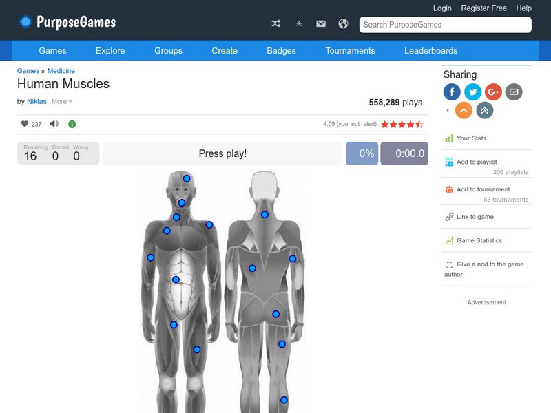 Purpose Games: Human Muscles Interactive Purpose Games: Human Muscles Interactive