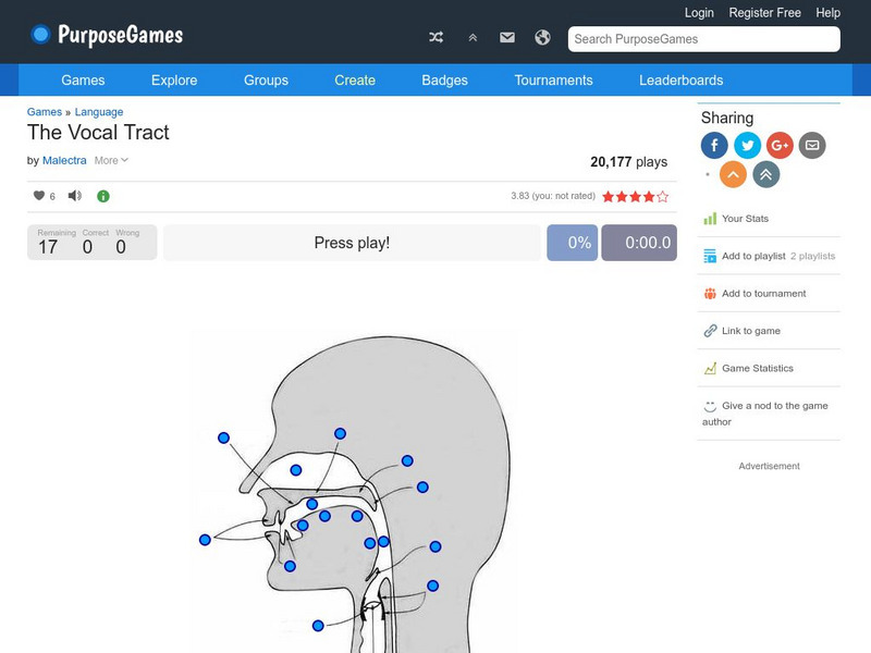 Purpose Games: The Vocal Tract Interactive