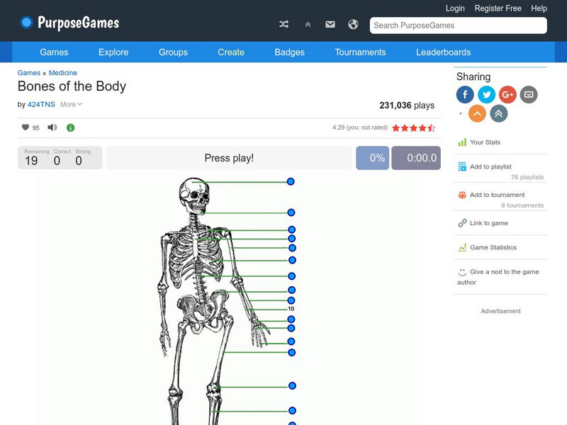 Purpose Games: Bones of the Body Interactive Purpose Games: Bones of the Body Interactive