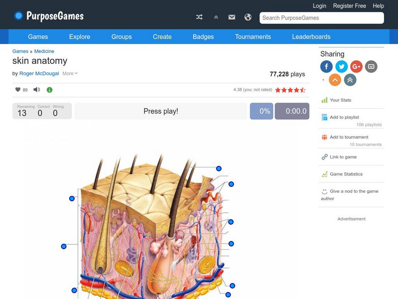 Purpose Games: Skin Anatomy Interactive Purpose Games: Skin Anatomy Interactive