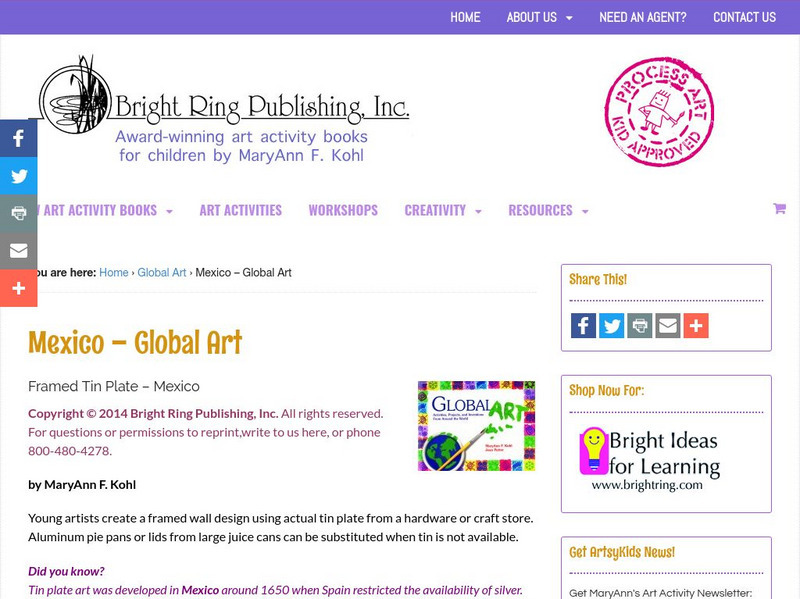 Global Art: Framed Tin Plate Activity Global Art: Framed Tin Plate Activity