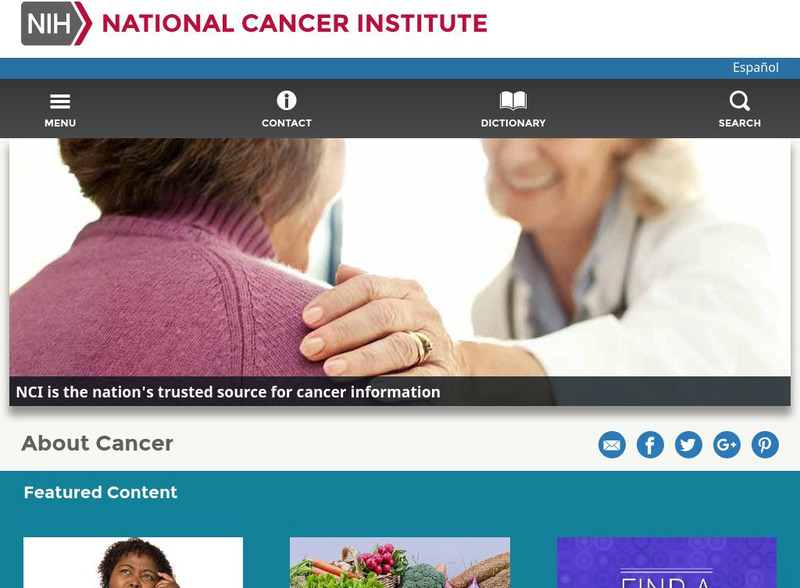 National Cancer Institute: Cancer Topics Website National Cancer Institute: Cancer Topics Website