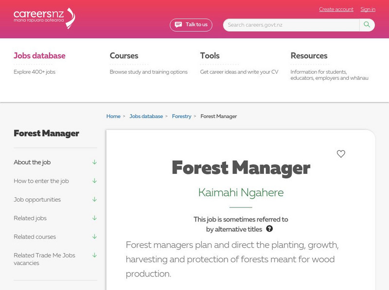 Kiwi Careers: Forester Website Kiwi Careers: Forester Website