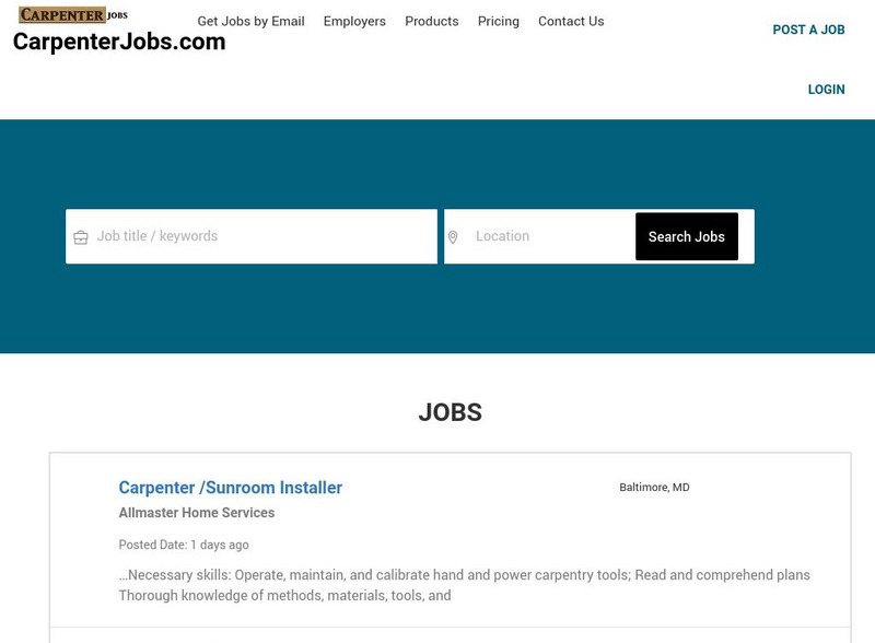 Carpenter Jobs Website Carpenter Jobs Website