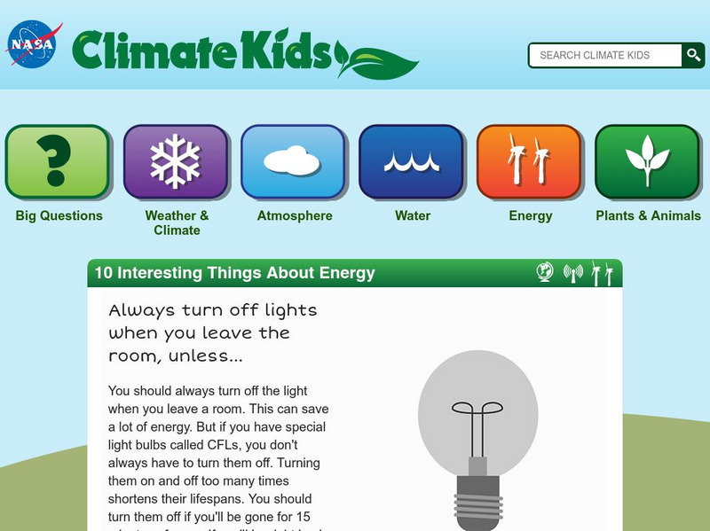 Climate Kids: 10 Interesting Things About Energy Article Climate Kids: 10 Interesting Things About Energy Article