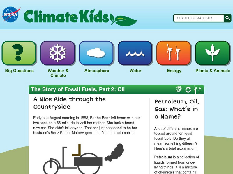 Climate Kids: The Story of Fossil Fuels, Part 2: Oil Article Climate Kids: The Story of Fossil Fuels, Part 2: Oil Article