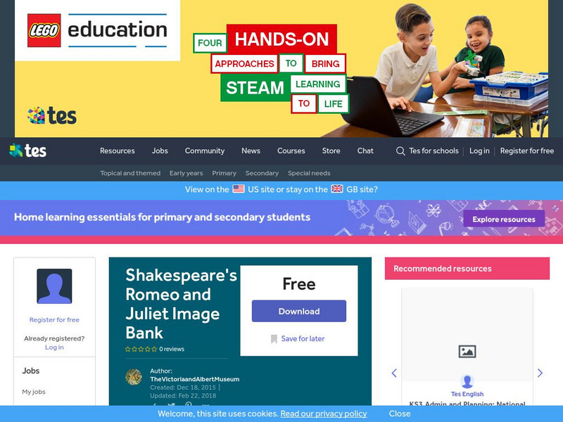 Tes: Shakespeare's Romeo and Juliet Image Bank Unit Plan Tes: Shakespeare's Romeo and Juliet Image Bank Unit Plan