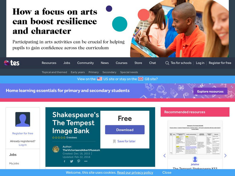 Tes: Shakespeare's the Tempest Image Bank PPT Tes: Shakespeare's the Tempest Image Bank PPT