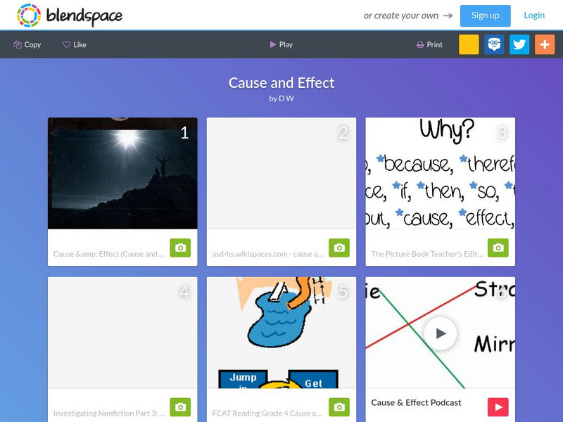 Blendspace: Cause and Effect Unit Plan Blendspace: Cause and Effect Unit Plan