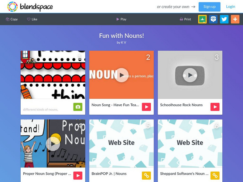 Blendspace: Fun With Nouns! Unit Plan Blendspace: Fun With Nouns! Unit Plan