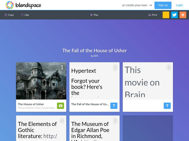 Blendspace: The Fall of the House of Usher Unit Plan Blendspace: The Fall of the House of Usher Unit Plan