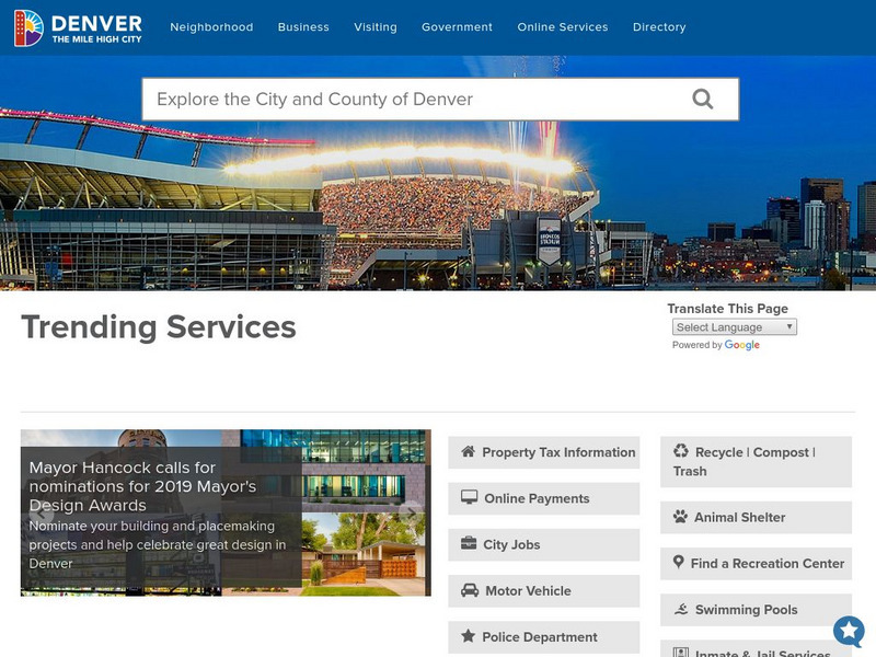 Denver: The Mile High City Website Denver: The Mile High City Website