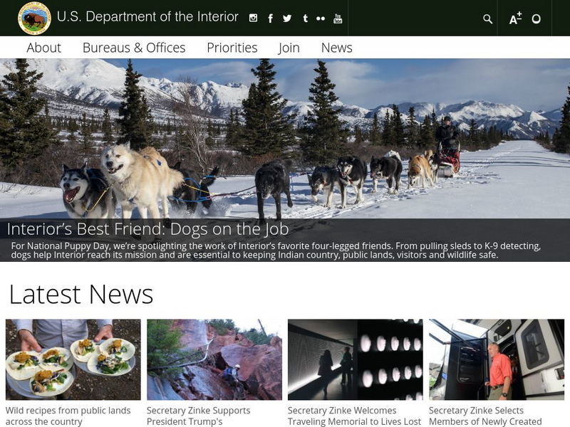 U.s. Department of the Interior: Homepage Website U.s. Department of the Interior: Homepage Website