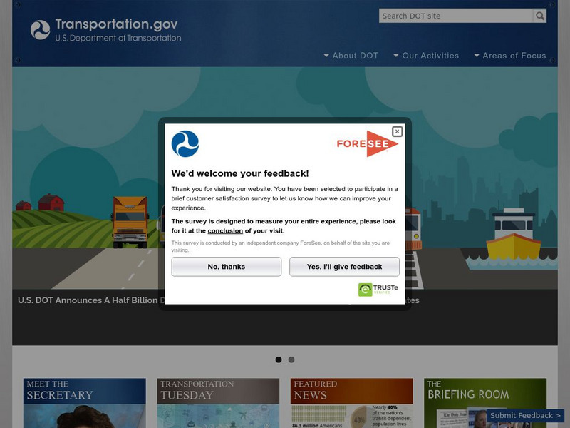 U.s. Department of Transportation Website U.s. Department of Transportation Website