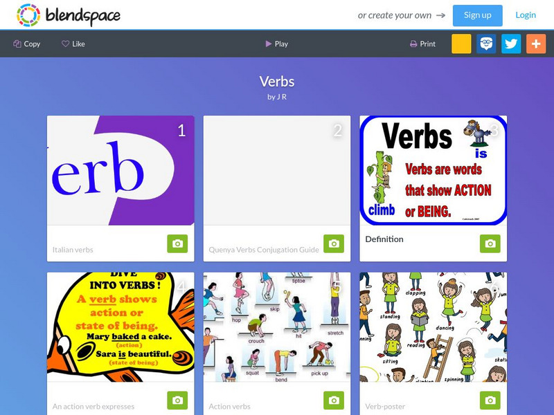 Blendspace: Verbs Unit Plan Blendspace: Verbs Unit Plan