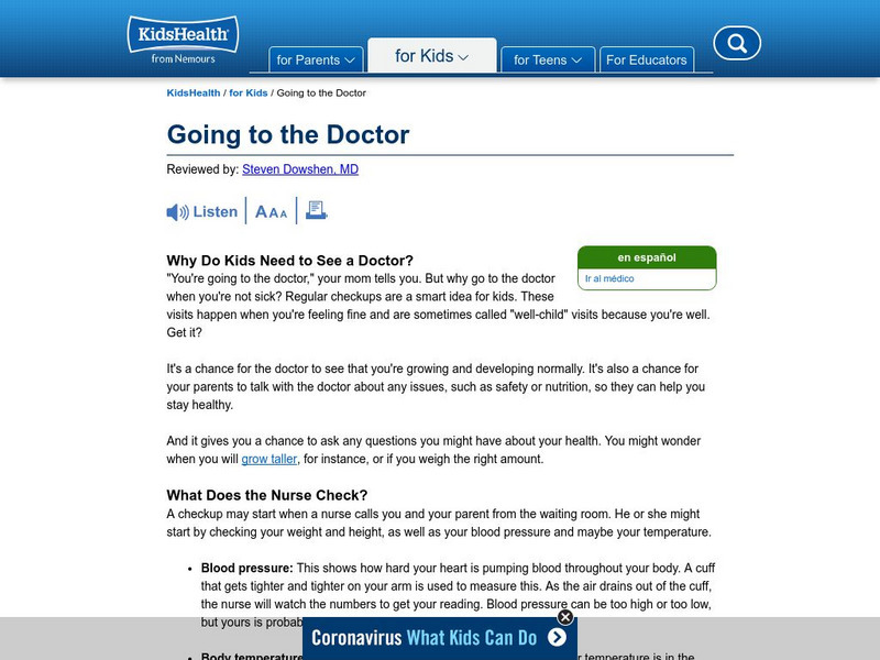 Kids Health: Going to the Doctor Audio Kids Health: Going to the Doctor Audio