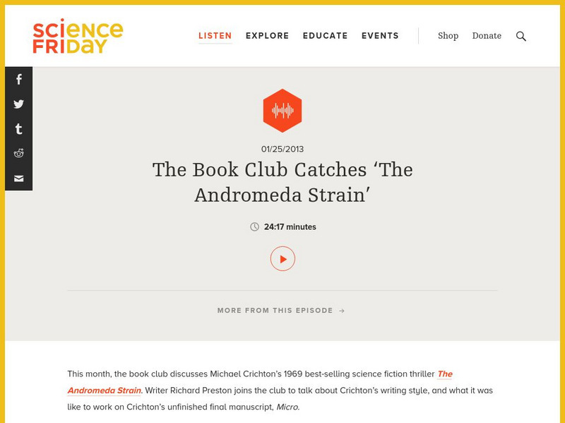 Science Friday: The Book Club Catches 'The Andromeda Strain' Audio