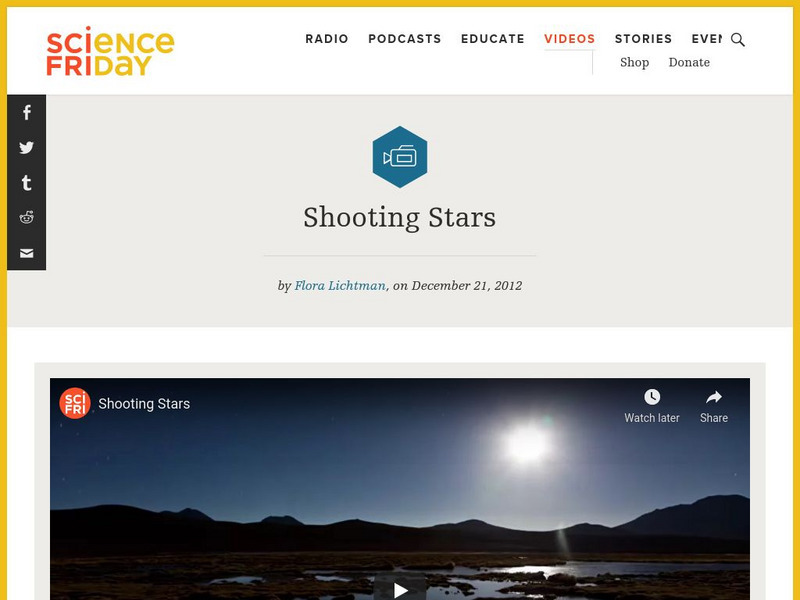 Science Friday: Shooting Stars Instructional Video
