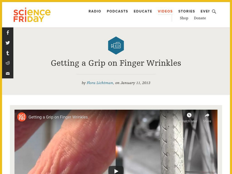 Science Friday: Getting a Grip on Finger Wrinkles Instructional Video