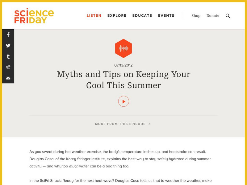 Science Friday: Myths and Tips on Keeping Your Cool This Summer Audio