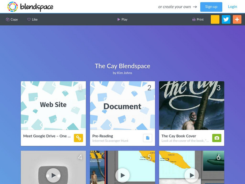 Blendspace: The Cay Blendspace Unit Plan Blendspace: The Cay Blendspace Unit Plan