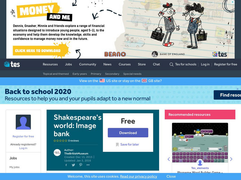 Tes: Shakespeare's World: Image Bank Graphic Tes: Shakespeare's World: Image Bank Graphic