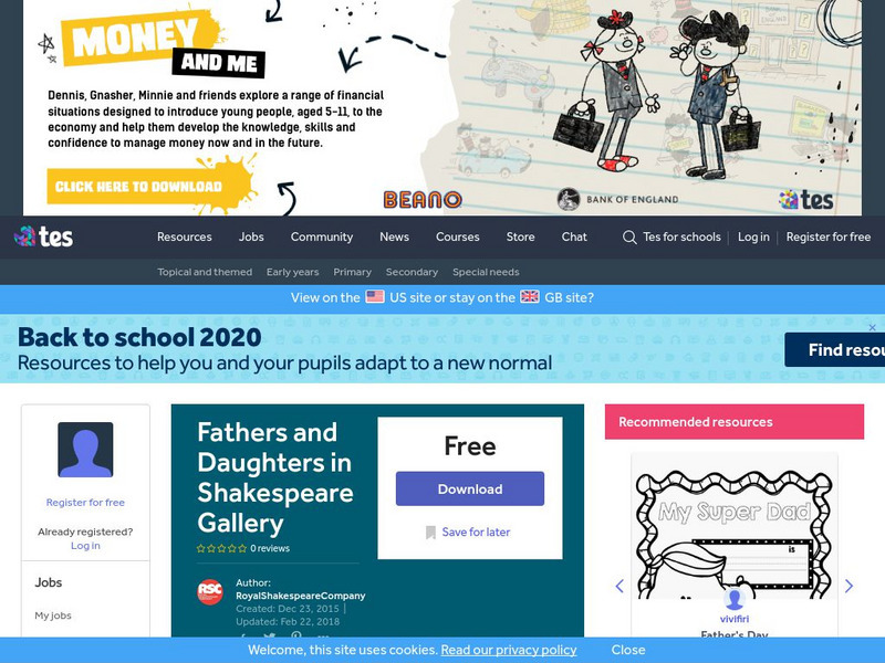 Tes: Fathers and Daughters in Shakespeare Gallery Graphic Tes: Fathers and Daughters in Shakespeare Gallery Graphic