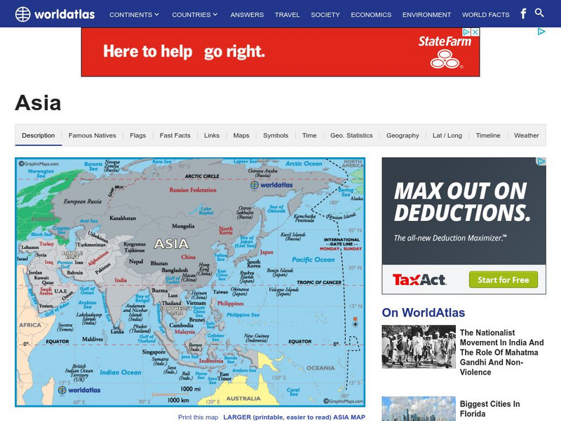 World Atlas: Asia Handout World Atlas: Asia Handout