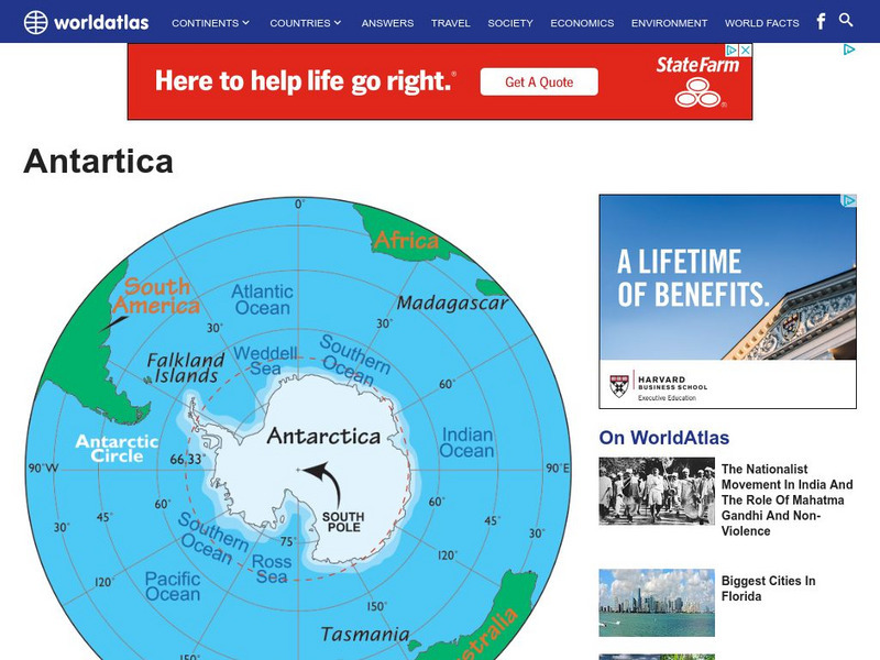 World Atlas: Antarctica Handout World Atlas: Antarctica Handout
