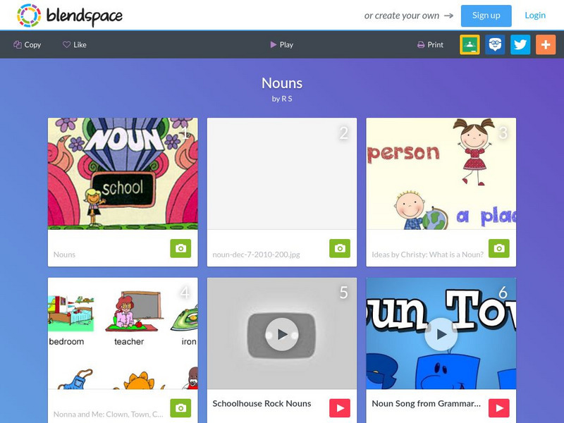 Blendspace: Nouns Unit Plan Blendspace: Nouns Unit Plan