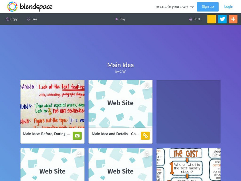 Blendspace: Main Idea Unit Plan Blendspace: Main Idea Unit Plan