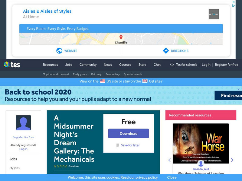 Tes: A Midsummer Night's Dream Gallery: The Mechanicals PPT Tes: A Midsummer Night's Dream Gallery: The Mechanicals PPT