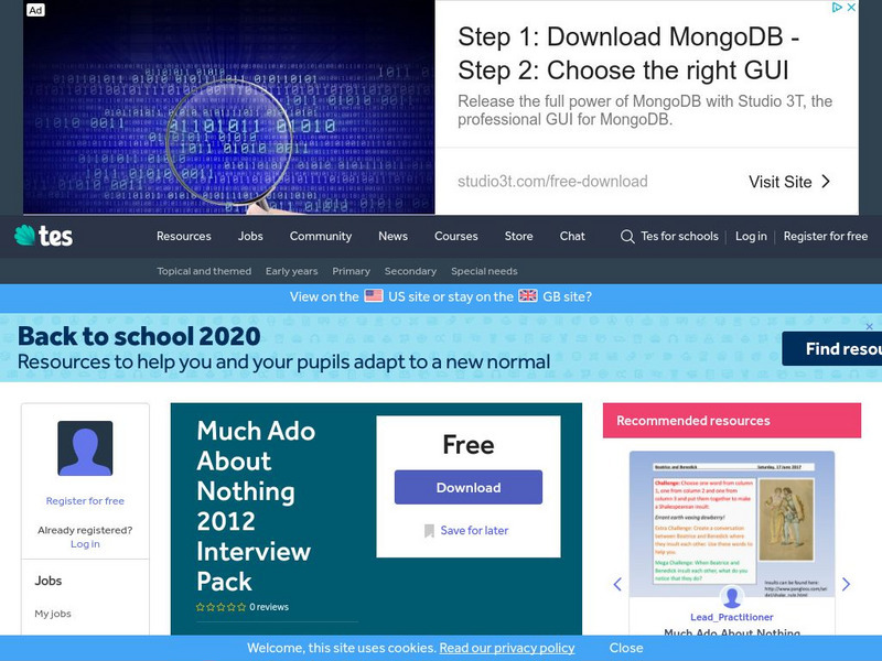 Tes: Much Ado About Nothing 2012 Interview Pack Primary