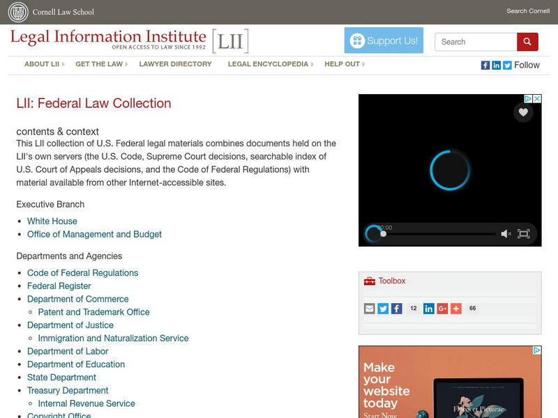Cornell University: Law School: Federal Law Website Cornell University: Law School: Federal Law Website