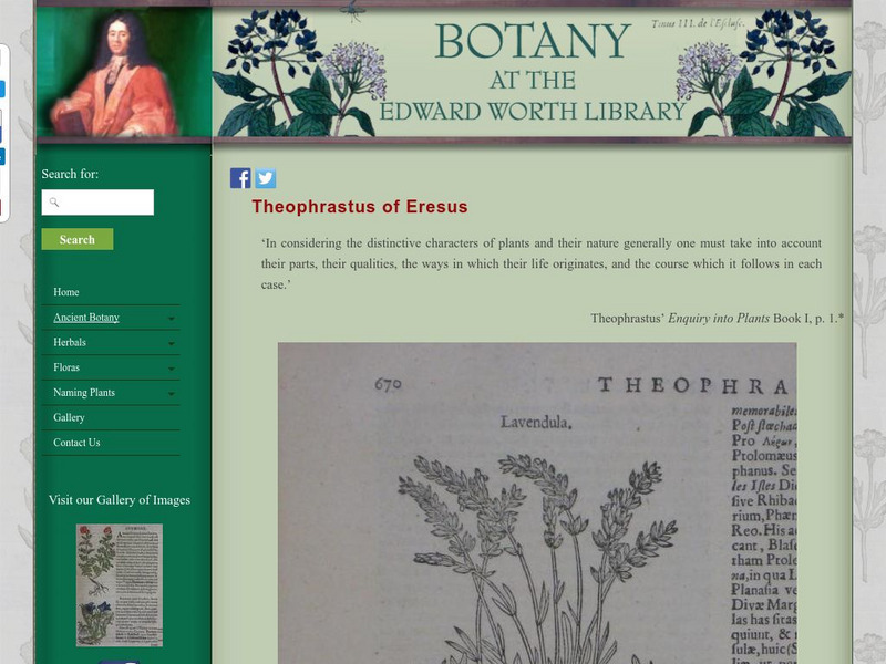 Edward Worth Library: Theophrastus of Eresus Handout