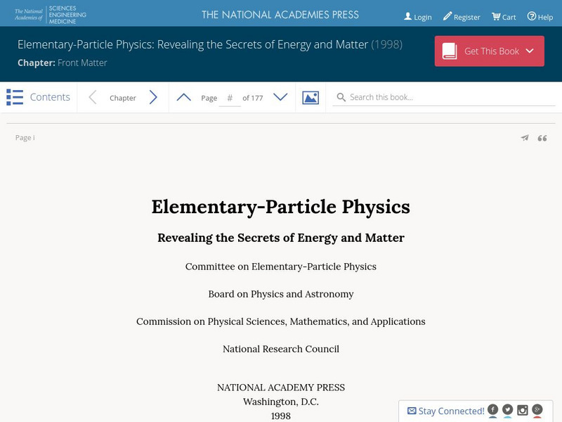 National Research Council: Elementary Particle Physics eBook National Research Council: Elementary Particle Physics eBook