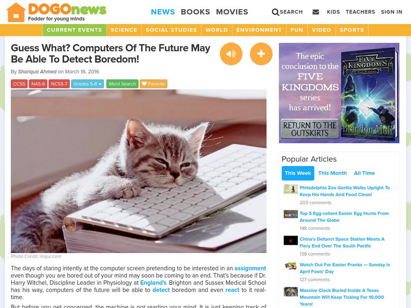 Dogo News: Computers of Future May Be Able to Detect Boredom Article Dogo News: Computers of Future May Be Able to Detect Boredom Article