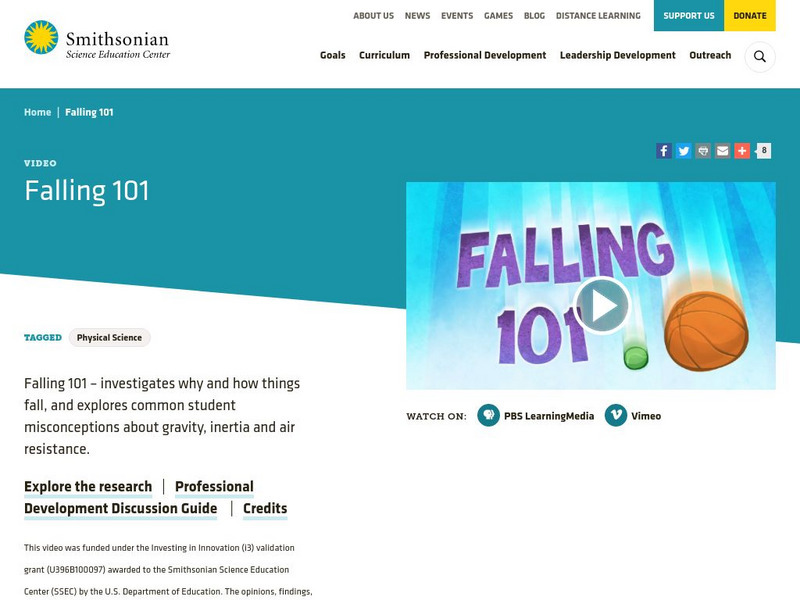 Smithsonian Science Education Center: Falling 101 Instructional Video