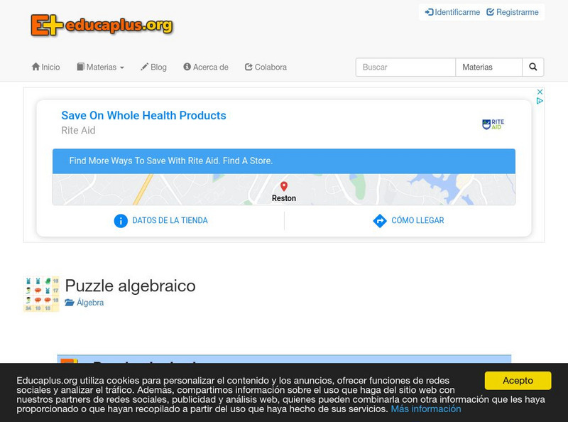 Educaplus: Puzzle Algebraico Interactive Educaplus: Puzzle Algebraico Interactive