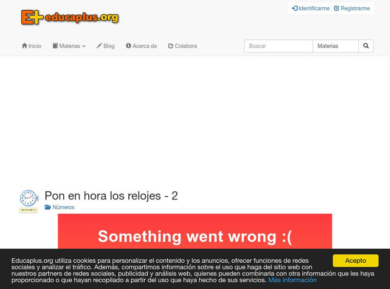 Educaplus: Pon en Hora Los Relojes 2 Interactive