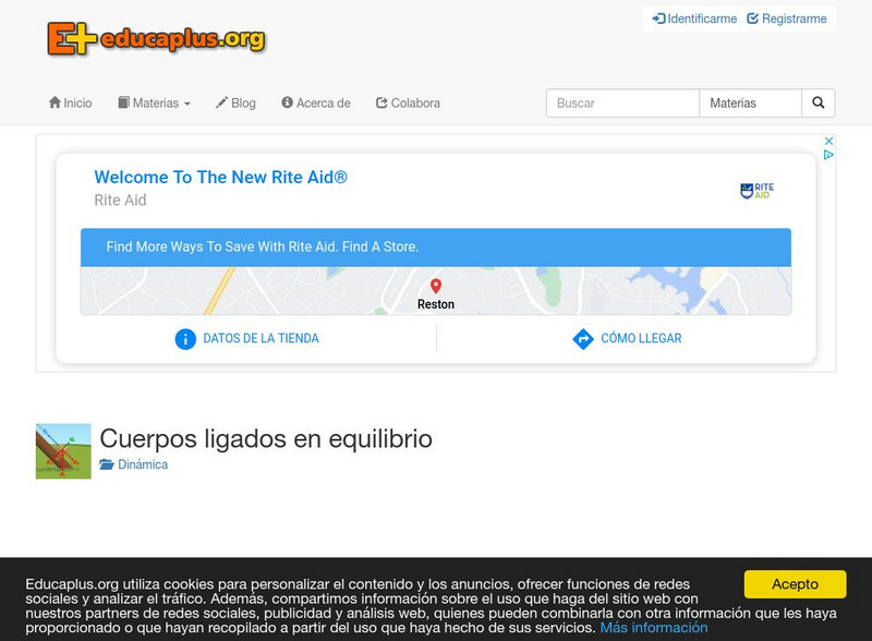 Educaplus: Cuerpos Ligados en Equilibrio Interactive Educaplus: Cuerpos Ligados en Equilibrio Interactive