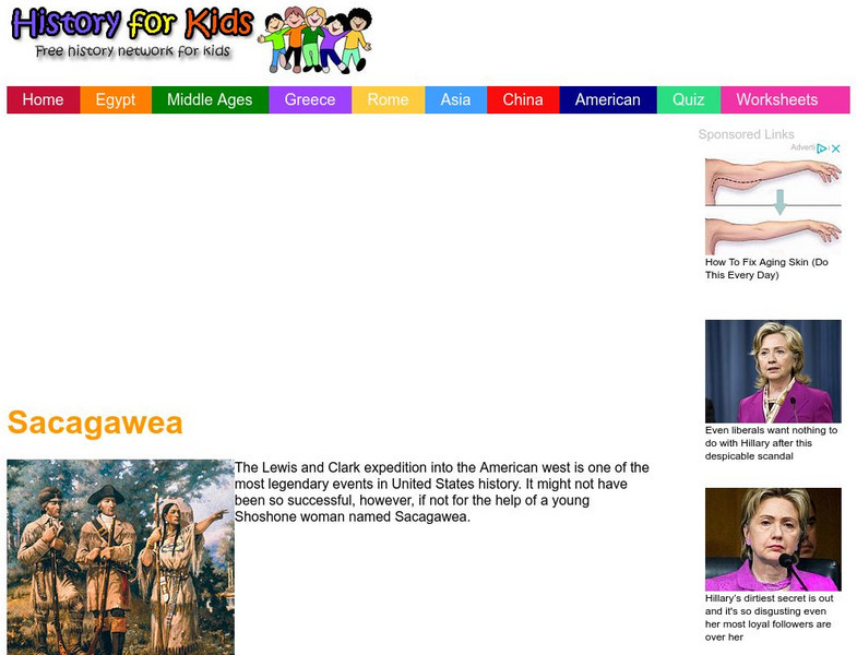 History for Kids: Sacagawea Handout