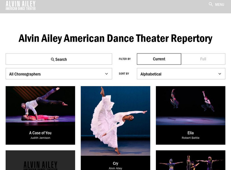 Alvin Ailey American Dance Theater: Repertory Website Alvin Ailey American Dance Theater: Repertory Website